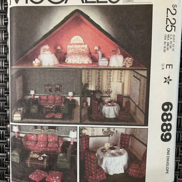 THREE Vintage Dollhouse Decor & Furniture Patterns VOGUE McCalls Simplicity NOS! - Picture 5 of 8
